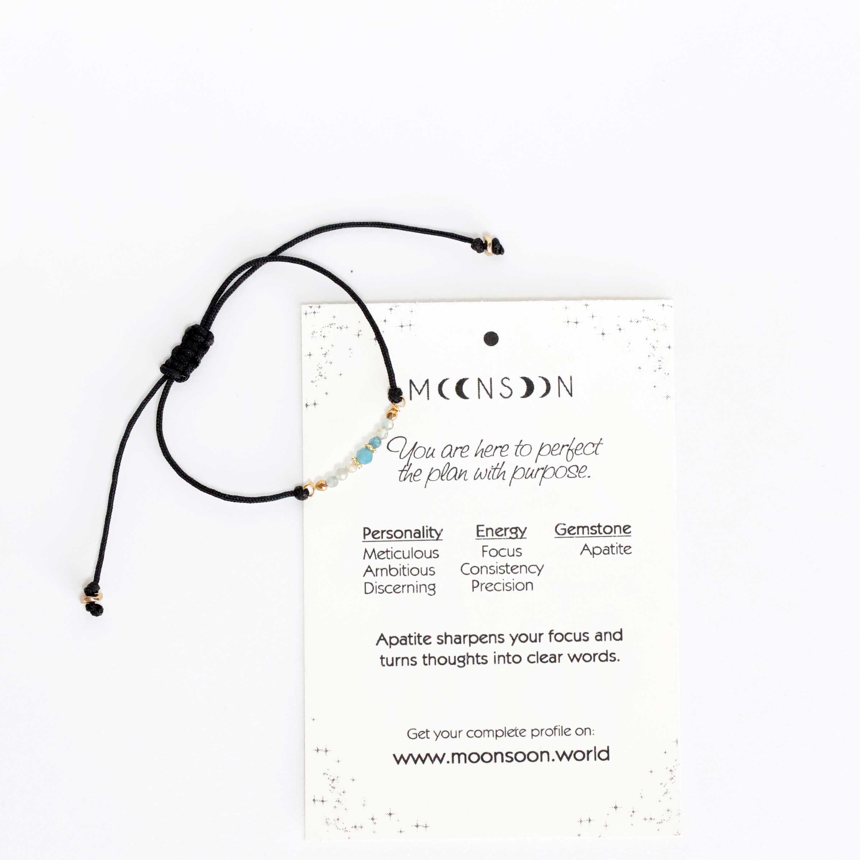 Bracelet Cordon avec Apatite