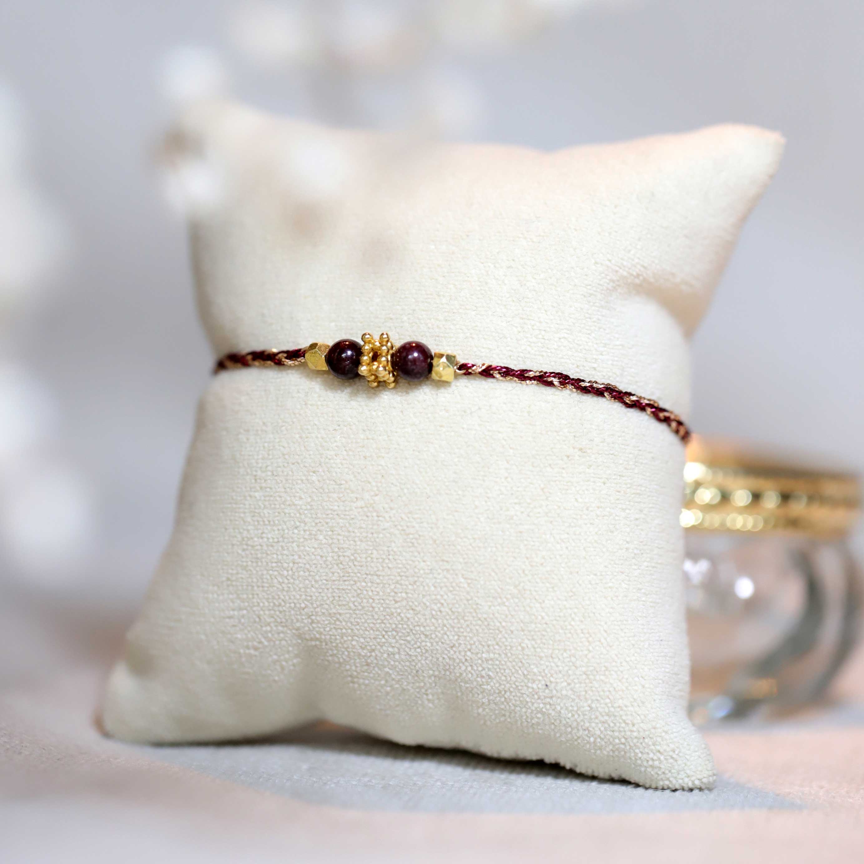 Handwoven bracelet Agate