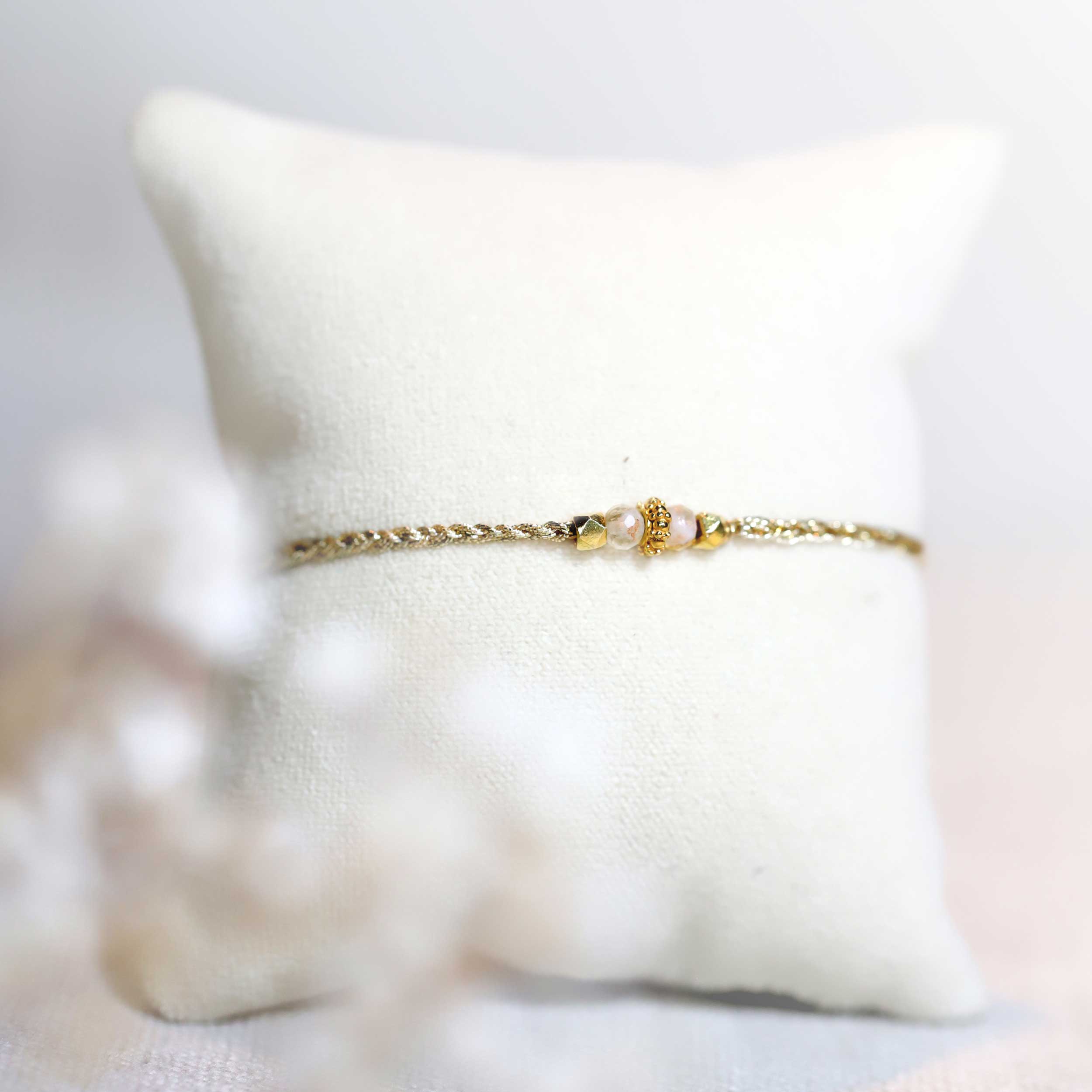 Handwoven bracelet Citrine