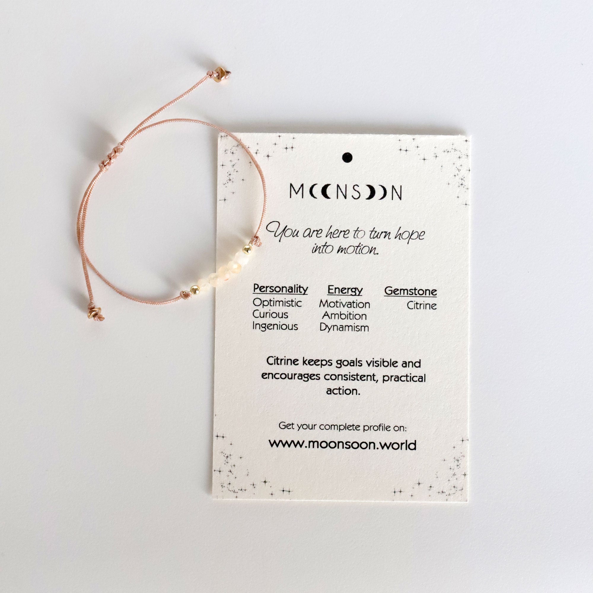 Cord Bracelet with Citrine