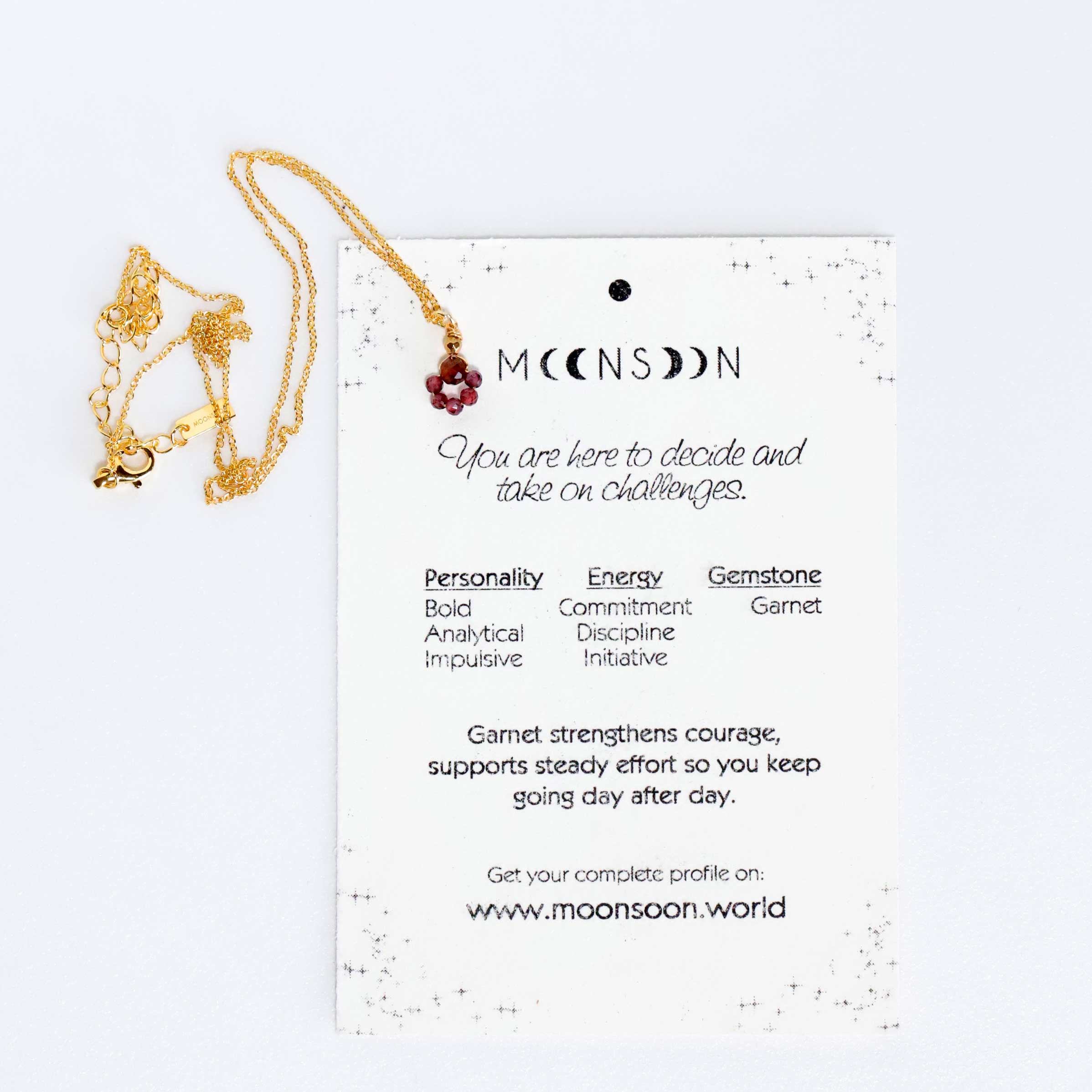 necklace with Garnet pendant