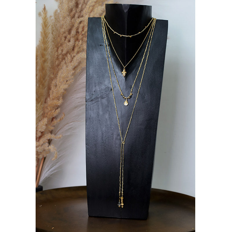 Polki Diamond Braided Necklace & Pendant