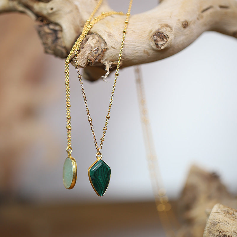 Sautoir avec pendentif malachite MOONSOON