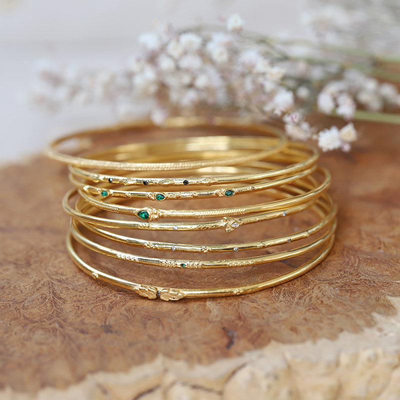 Bangle Lotus & Pierre de Lune MOONSOON