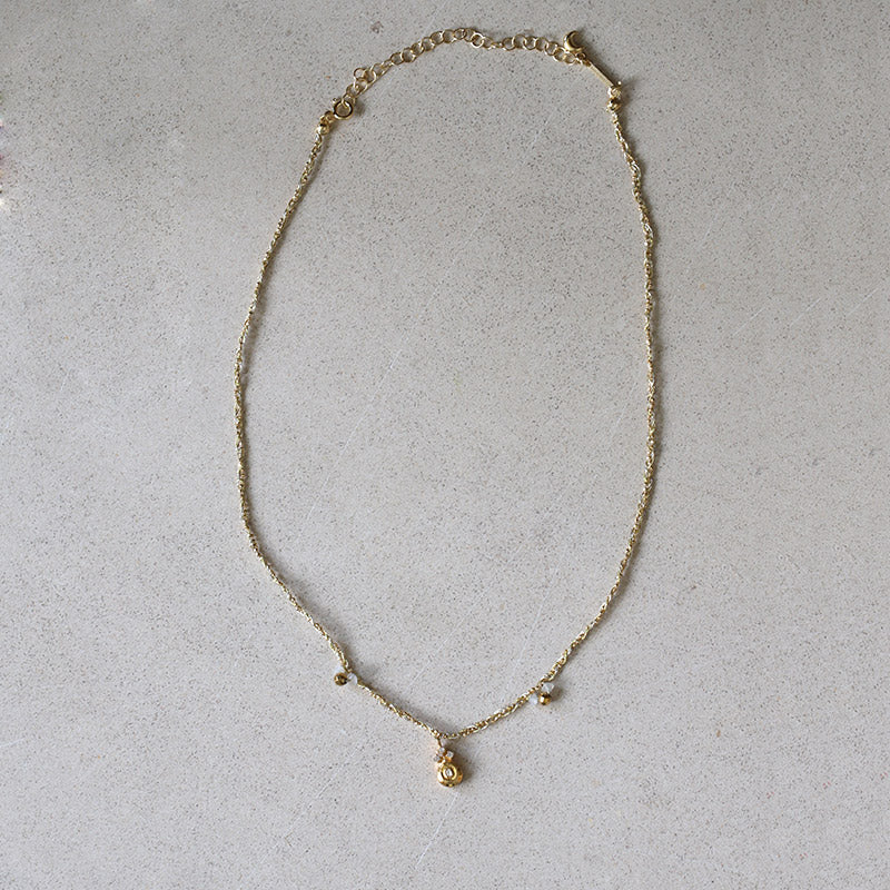 Collier tressé avec pendentif diamant polki MOONSOON
