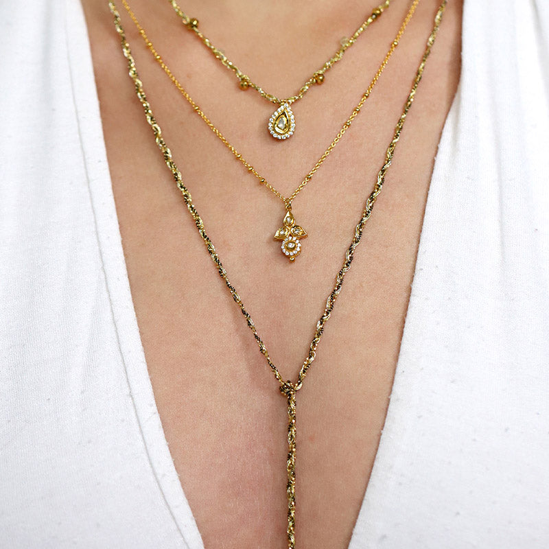 Polki Diamond Pendant Necklace