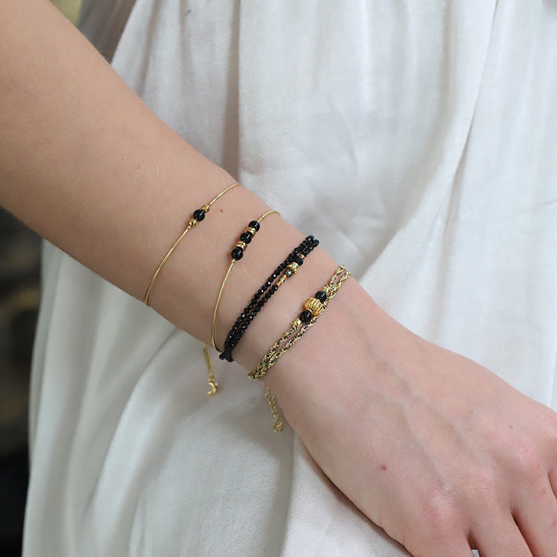 Bracelet rigide onyx MOONSOON