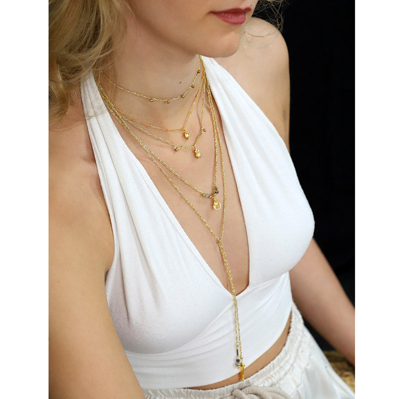 Polki Diamond Braided Necklace & Pendant