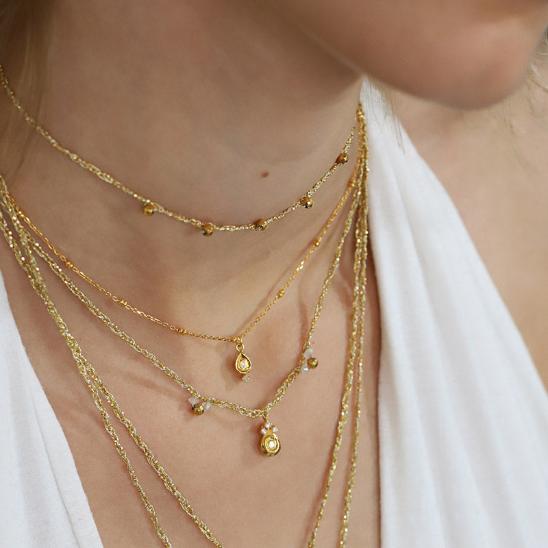 Collier avec pendentif en diamants polki MOONSOON