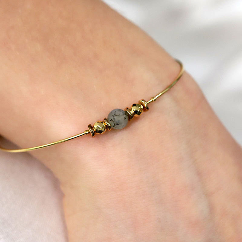 Bracelet rigide labradorite MOONSOON