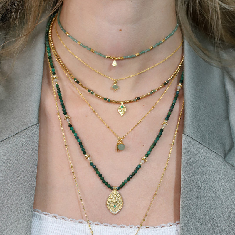 Ras de coup en aventurine MOONSOON