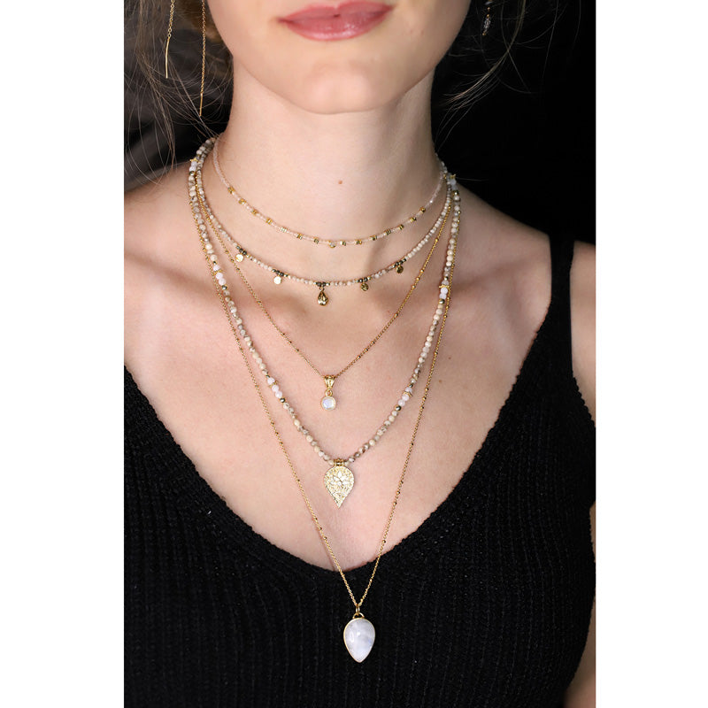 Collier avec pendentif pierre de lune MOONSOON