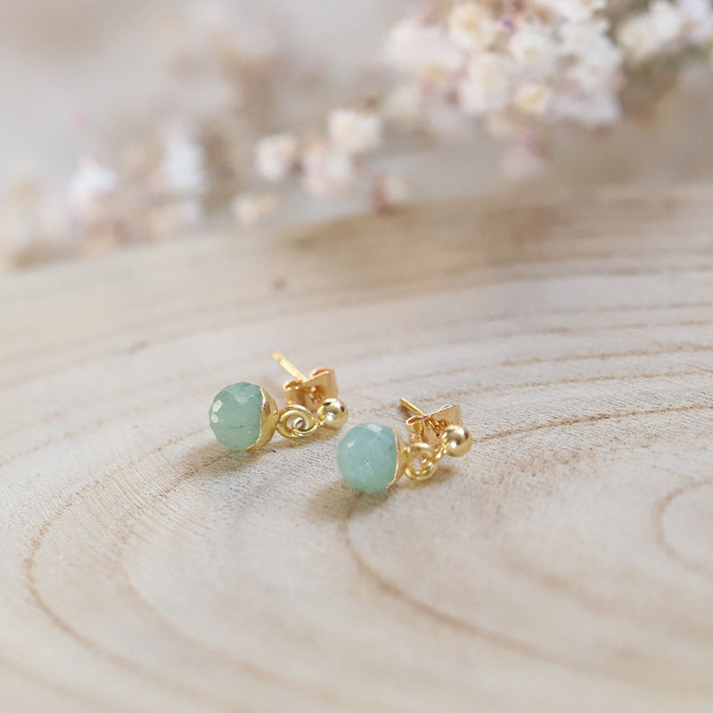 Boucles d'oreilles aventurine MOONSOON