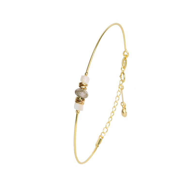 Bracelet rigide jaspe nacre MOONSOON