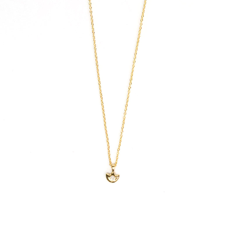 Collier mini lotus pierre de lune MOONSOON