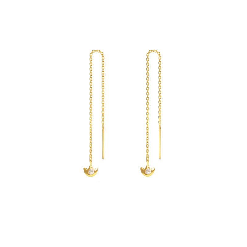 Boucles d'oreilles chainette lotus MOONSOON