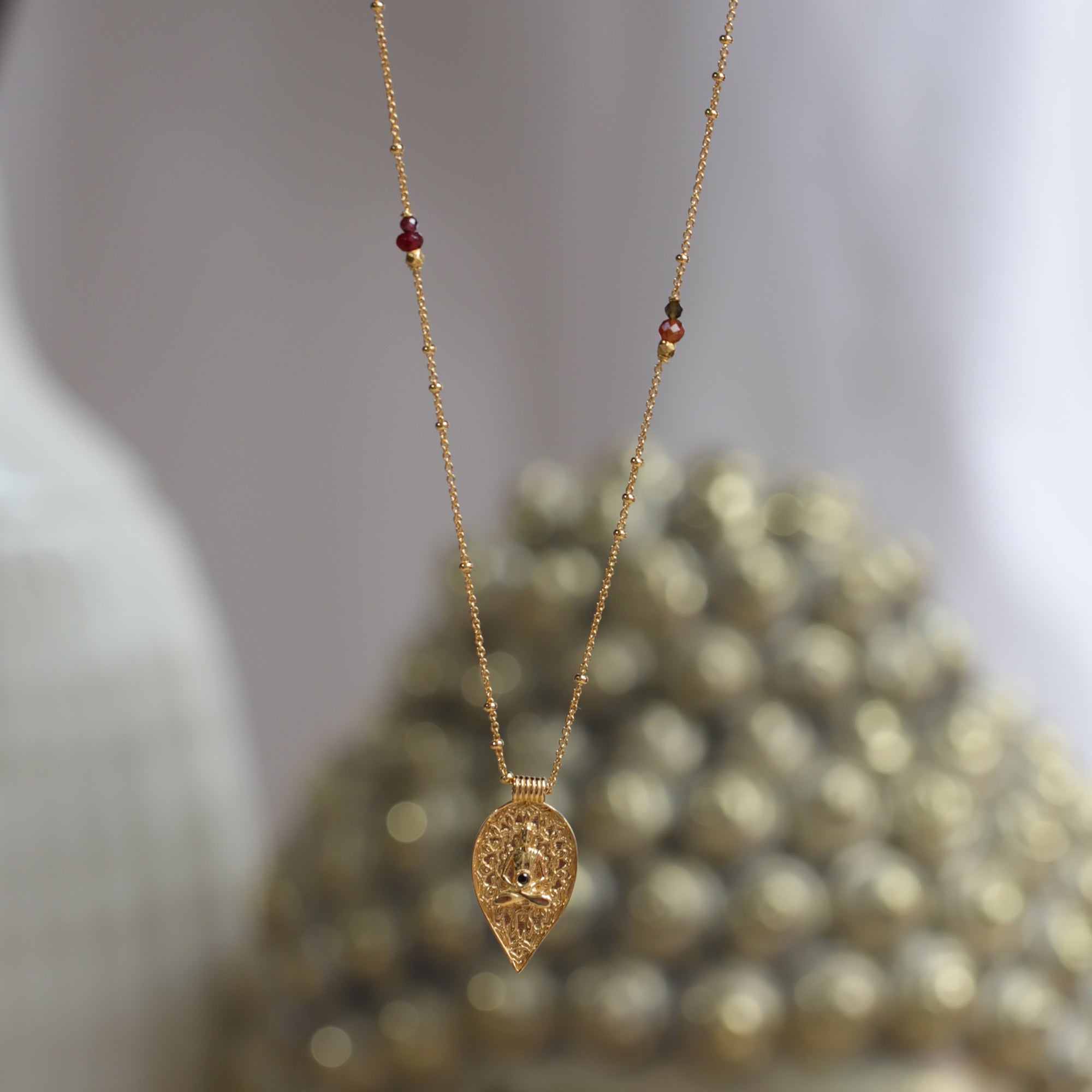 Collier Bouddha & Grenat