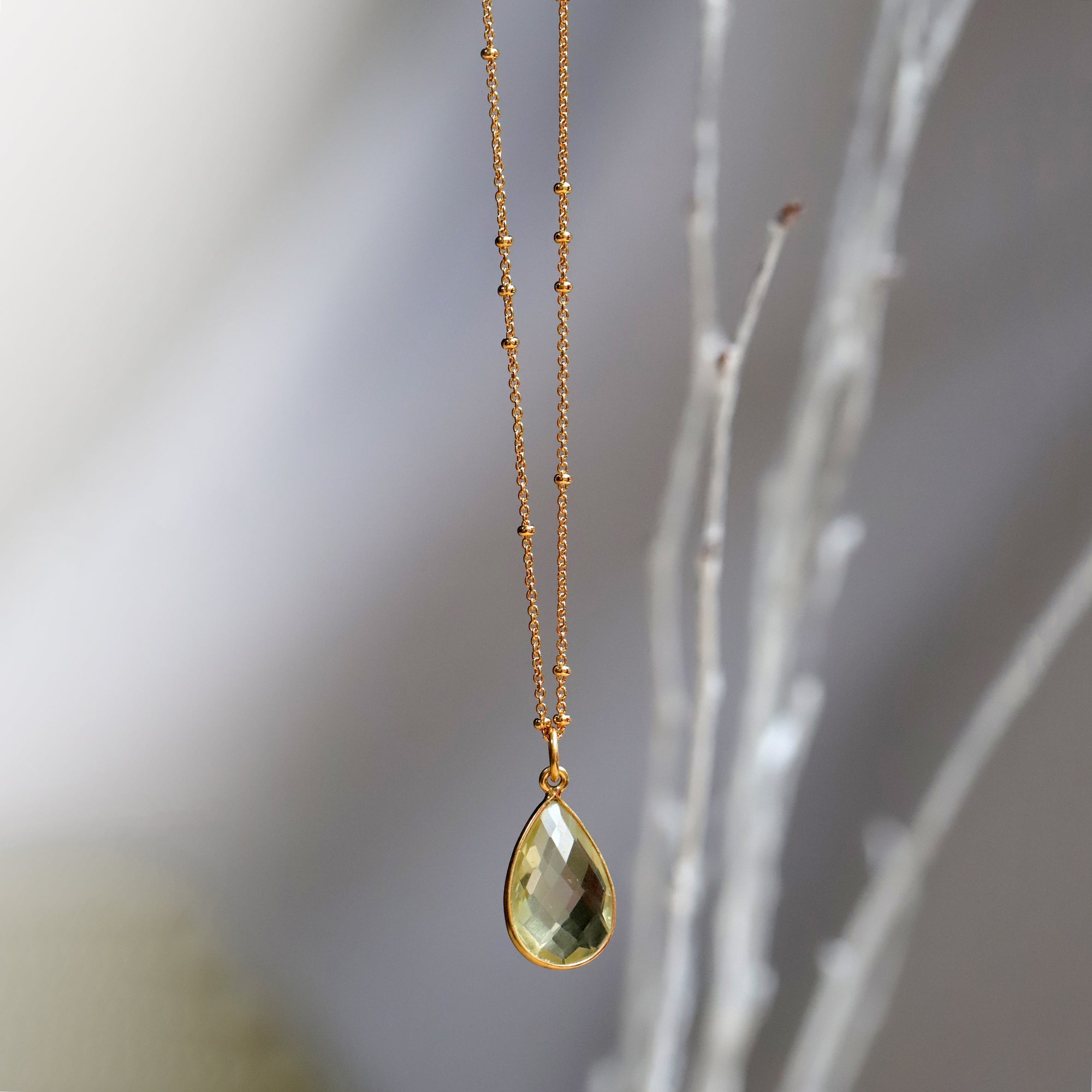 Collier avec pendentif en prasiolite MOONSOON