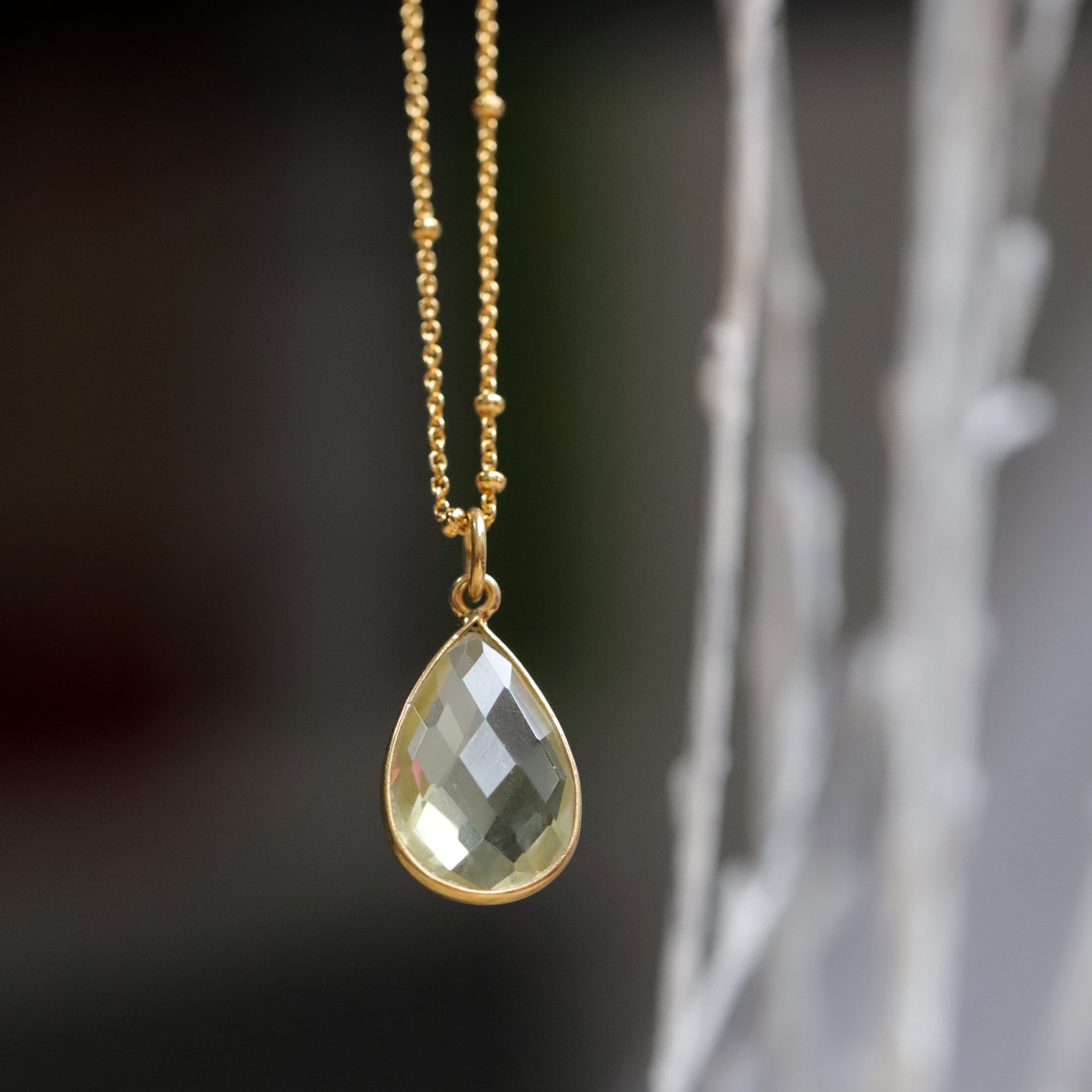 Collier avec pendentif en prasiolite MOONSOON