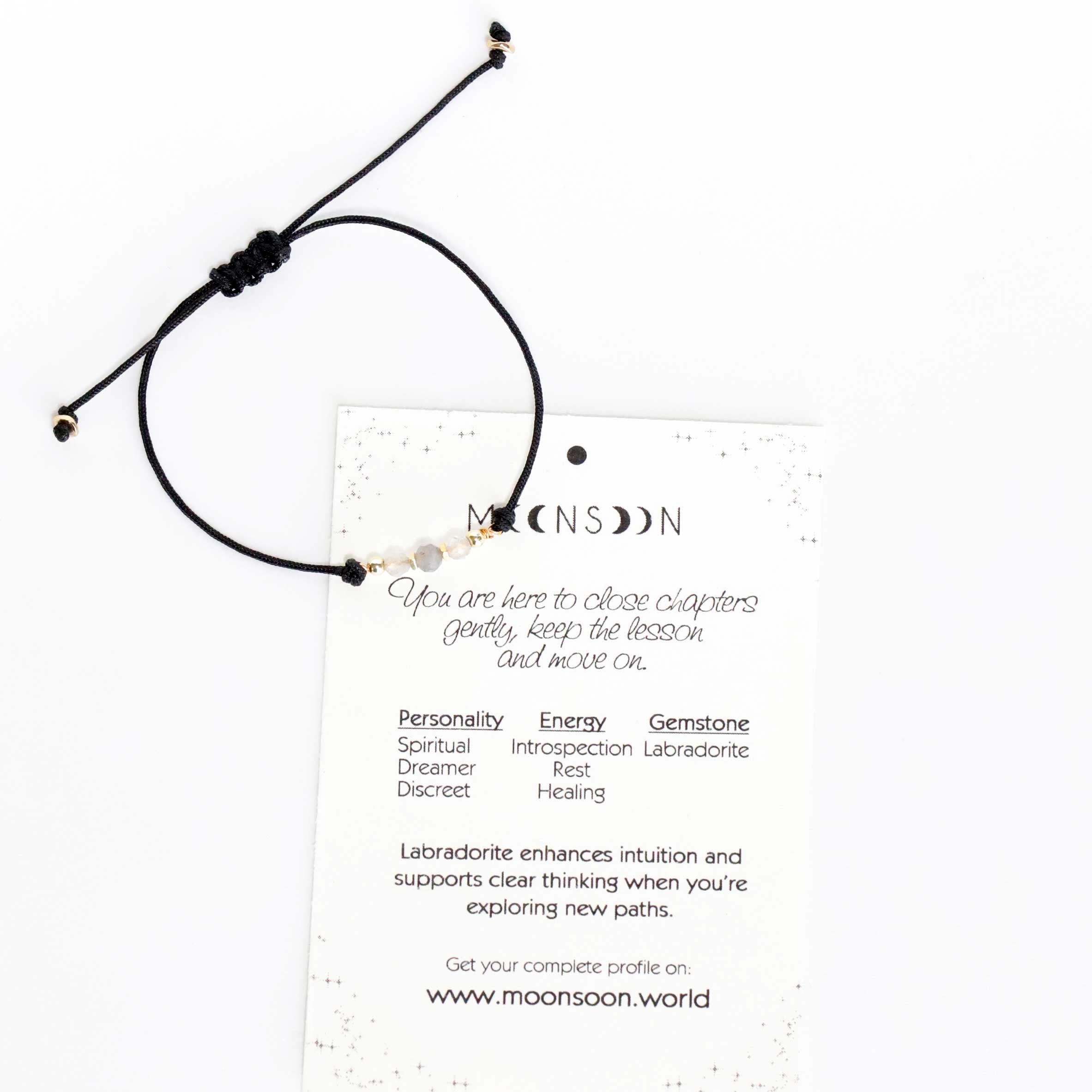 Cord Bracelet with Labradorite