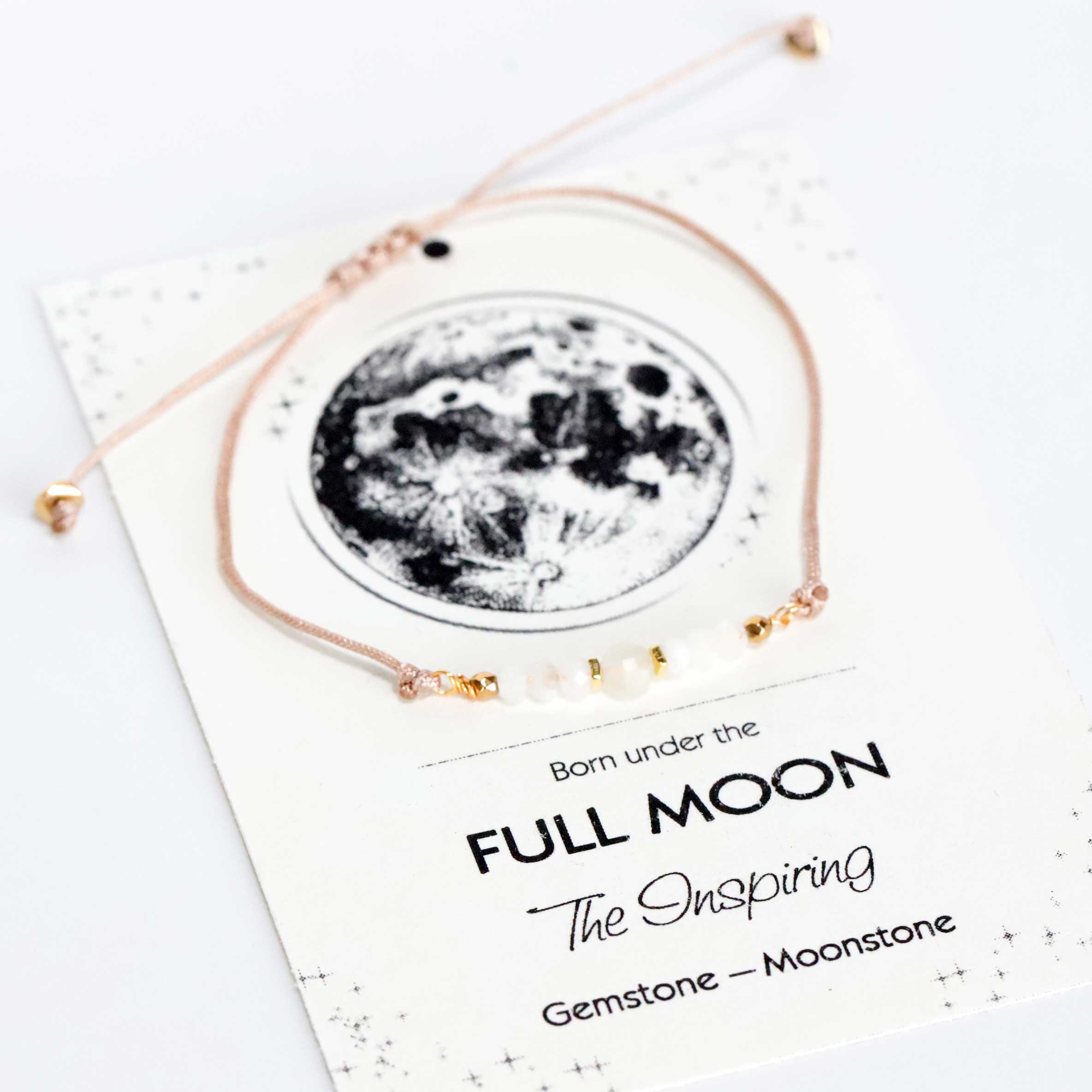 Cord Bracelet with Moonstone