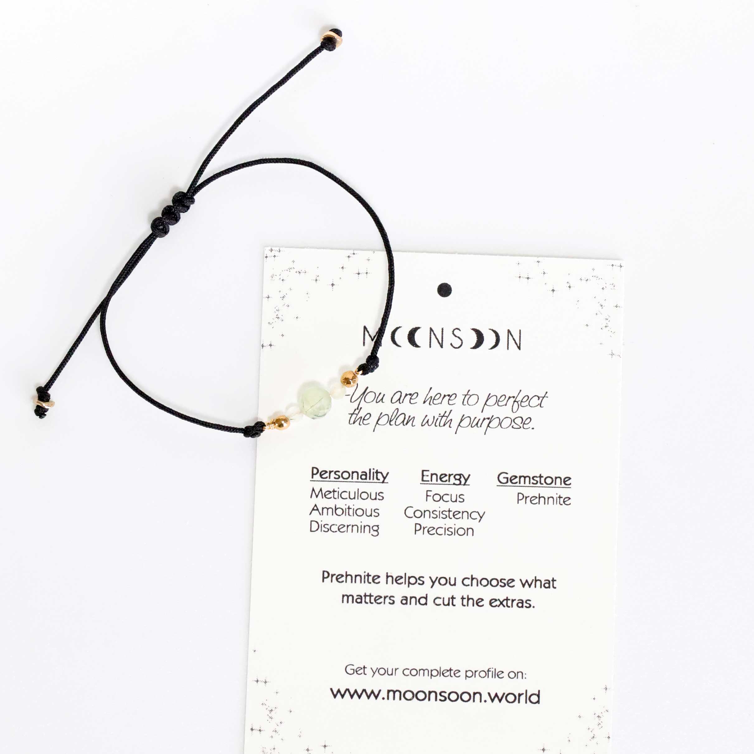 Bracelet Cordon avec Préhnite