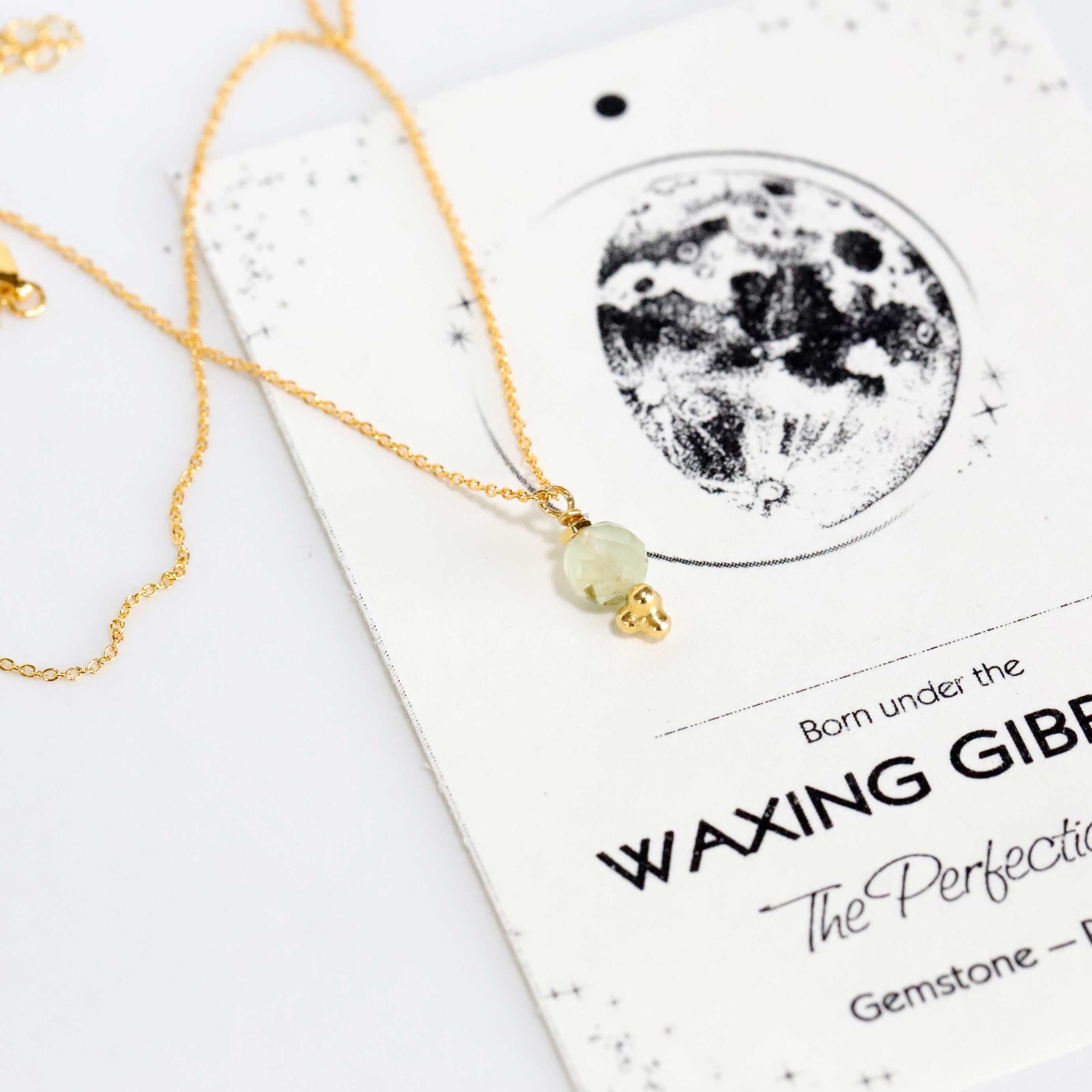 necklace with Prehnite pendant