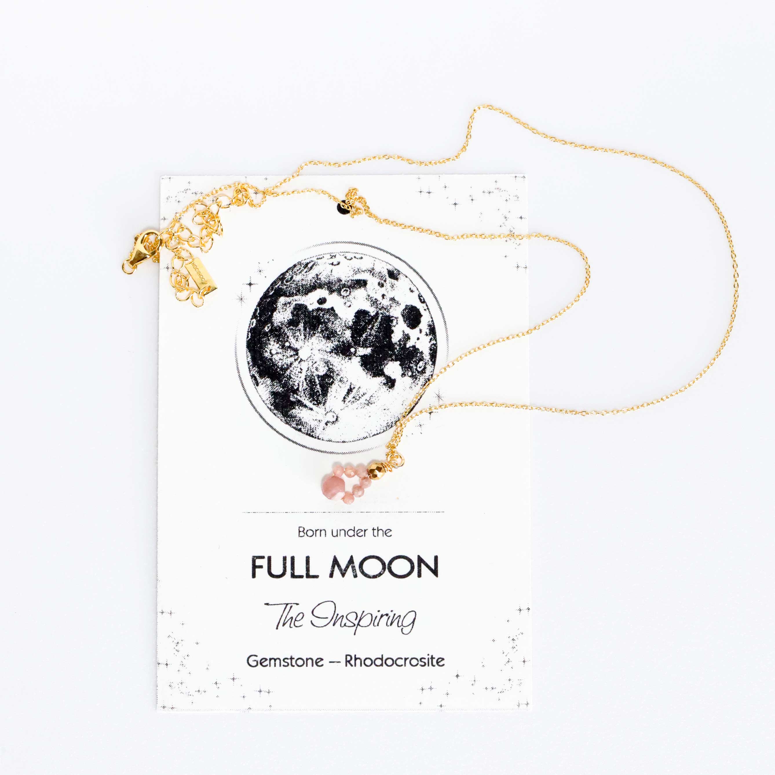 necklace with Rhodochrosite pendant