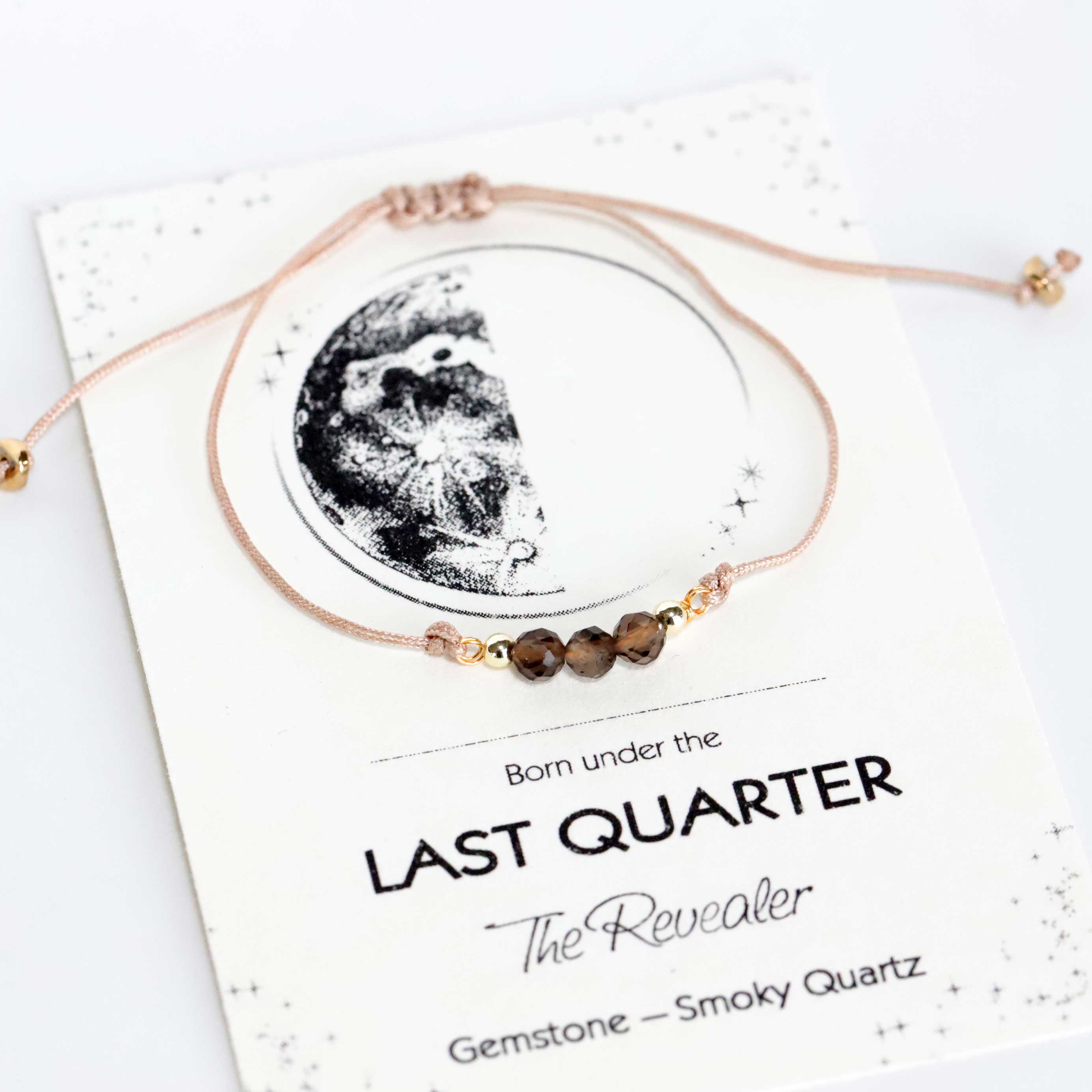 Cord Bracelet with Smoky quartz