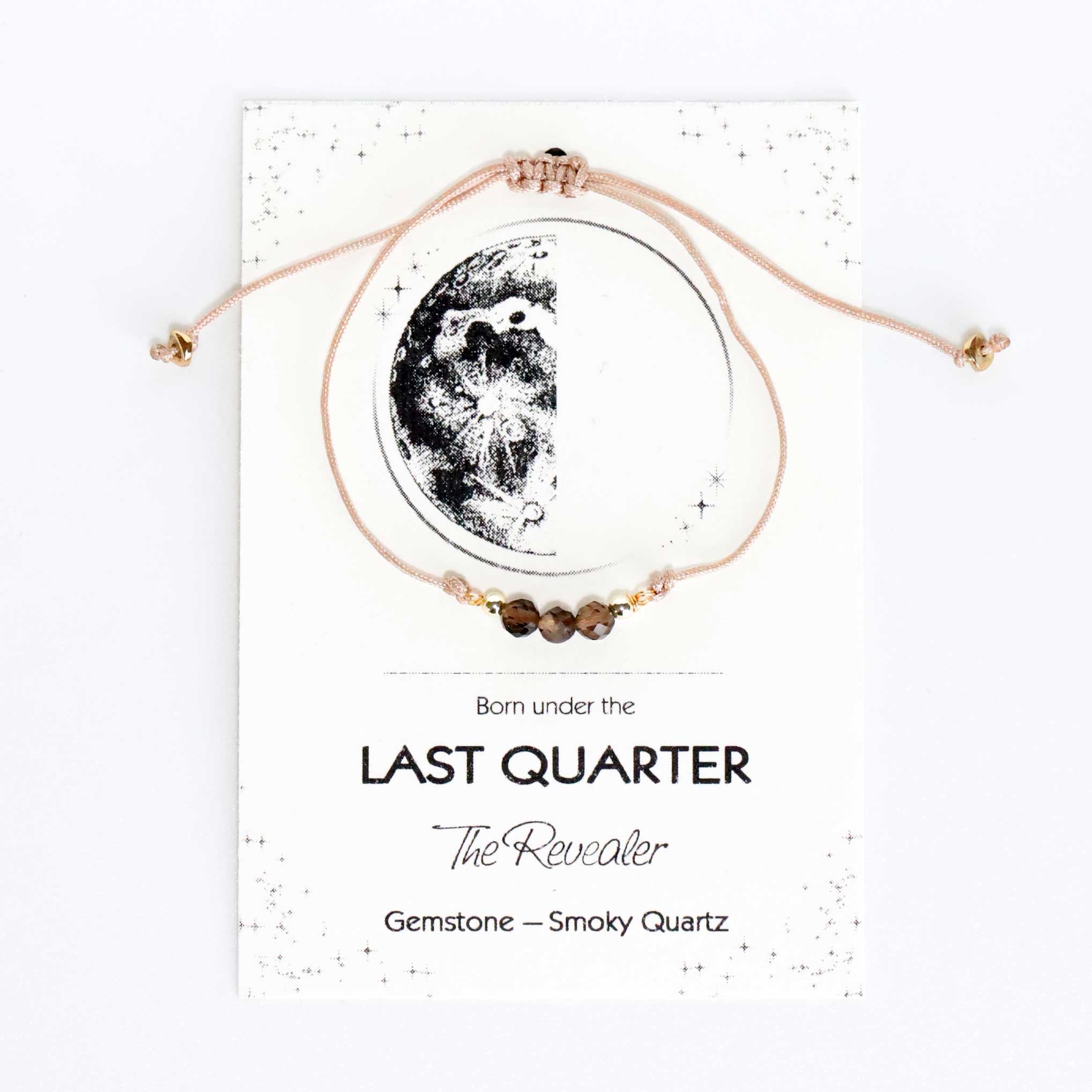 Cord Bracelet with Smoky quartz