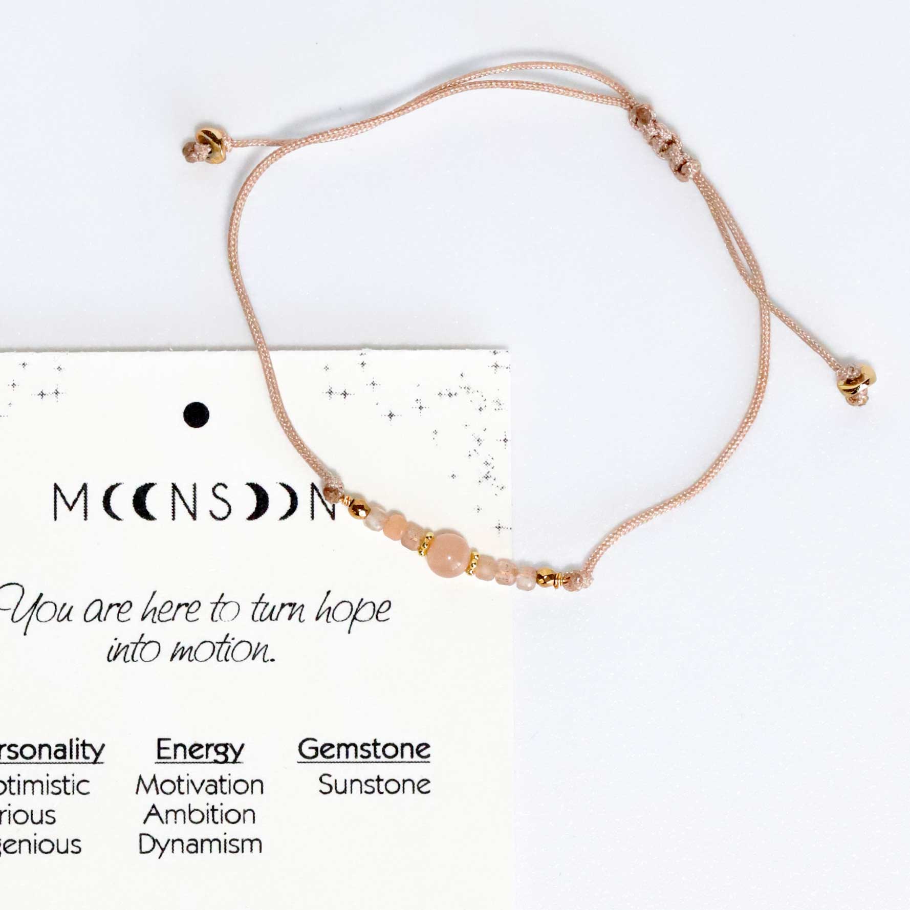 Cord Bracelet with Sunstone