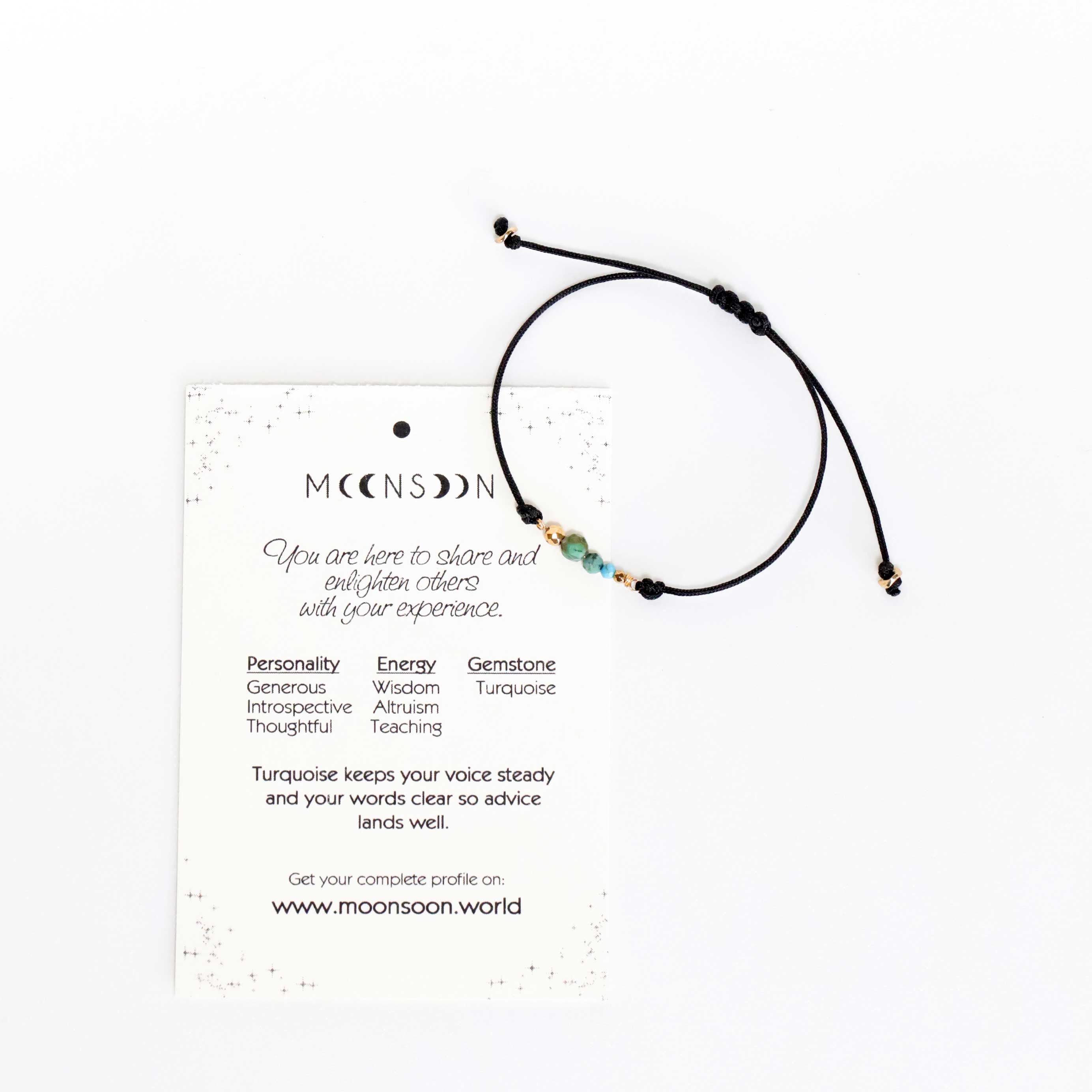 Cord Bracelet with Turquoise