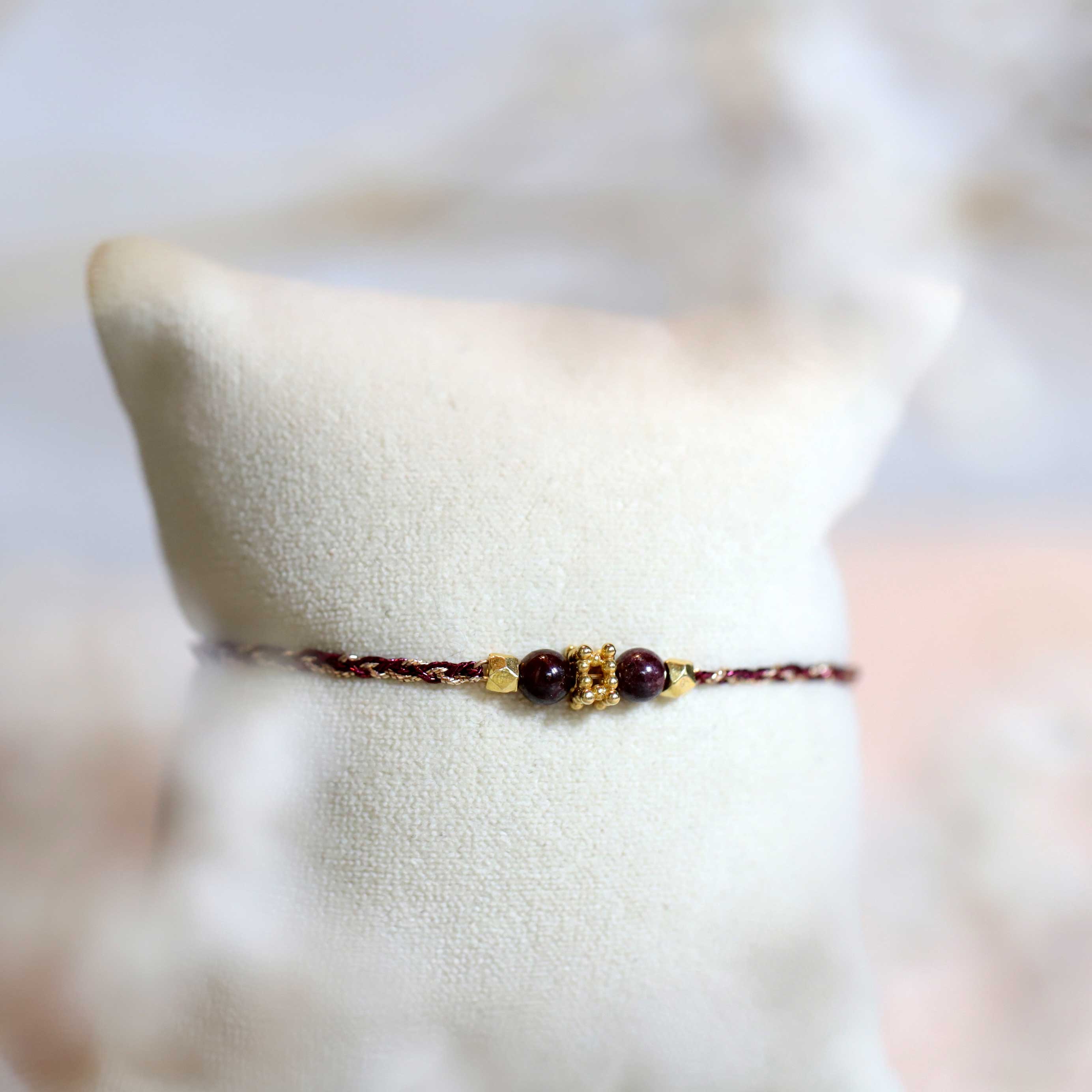 Handwoven bracelet Agate