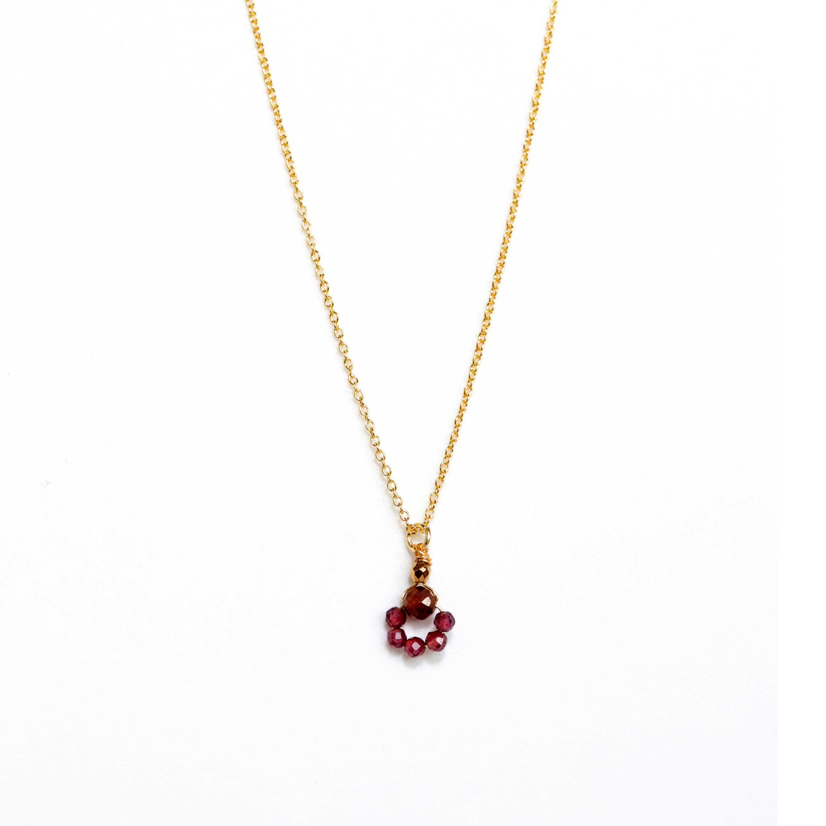 necklace with Garnet pendant