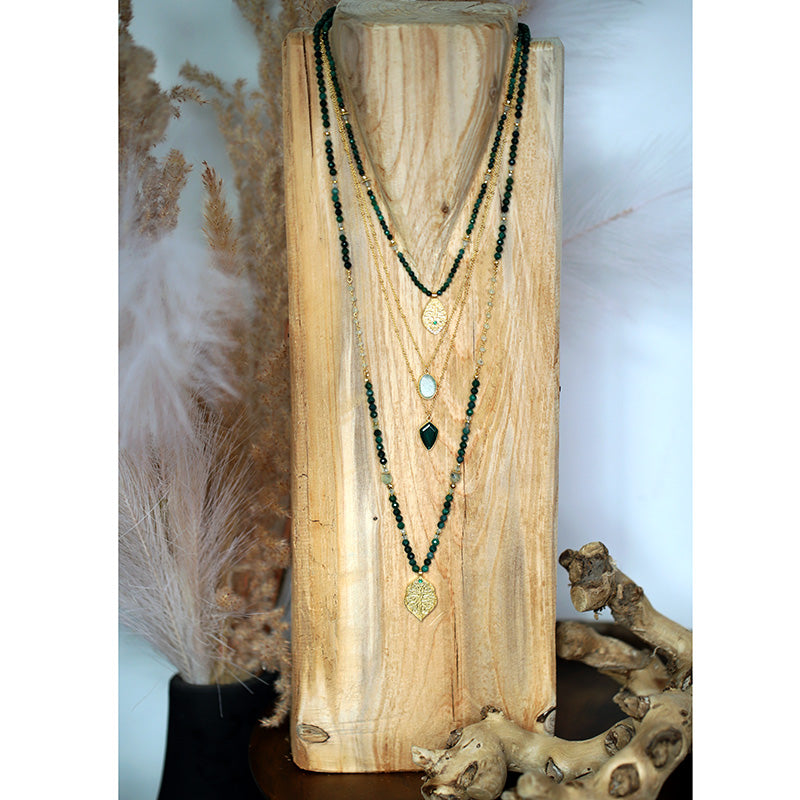 Sautoir avec pendentif aventurine