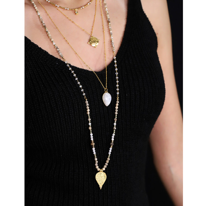 Moonstone pendant necklace