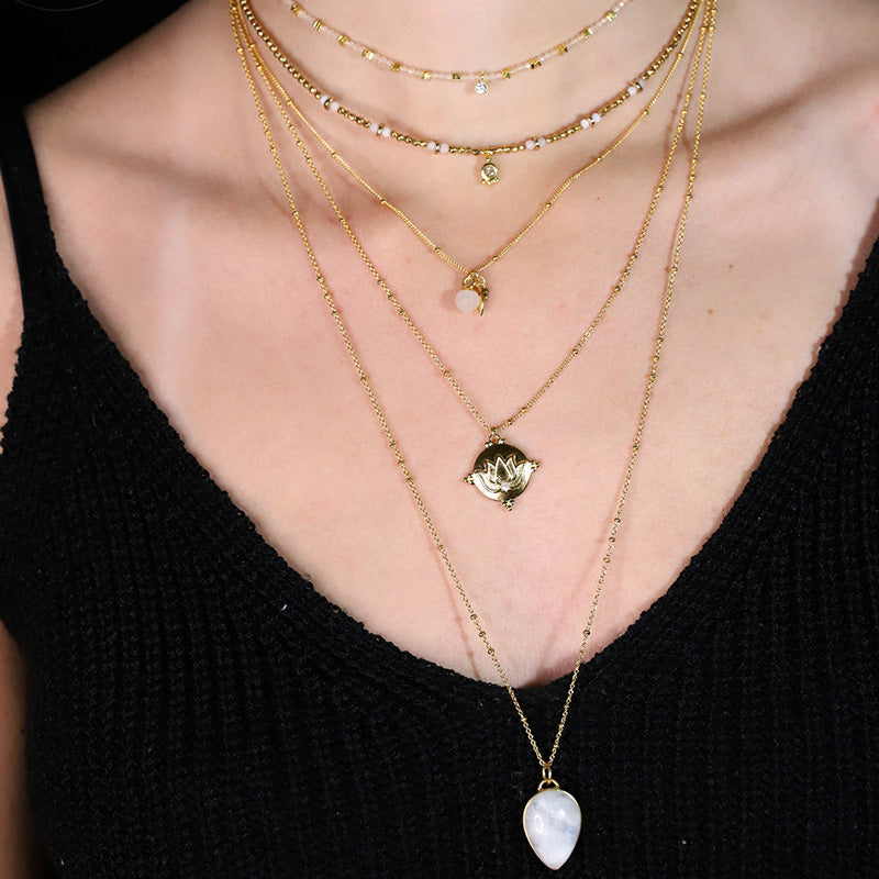 Moonstone pendant necklace