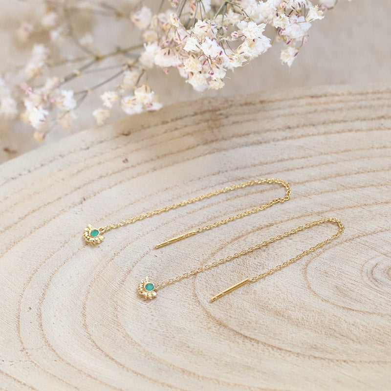 Boucles d'oreilles chainette arbre de vie