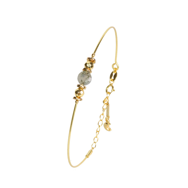 Bracelet rigide labradorite