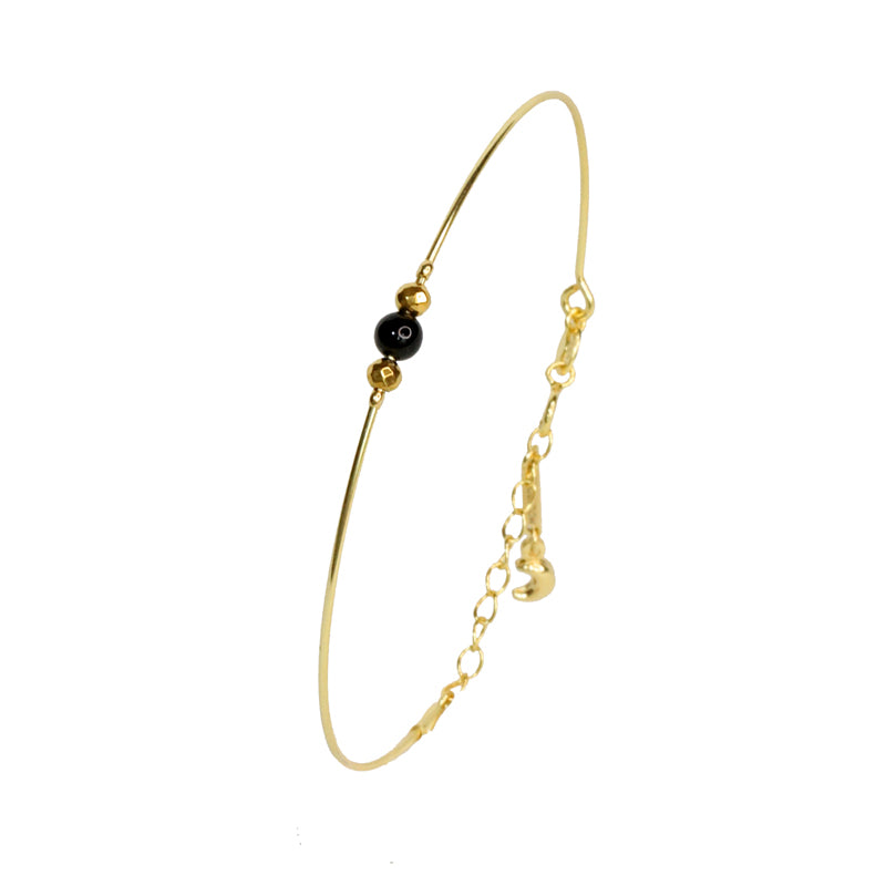 Bracelet rigide obsidienne