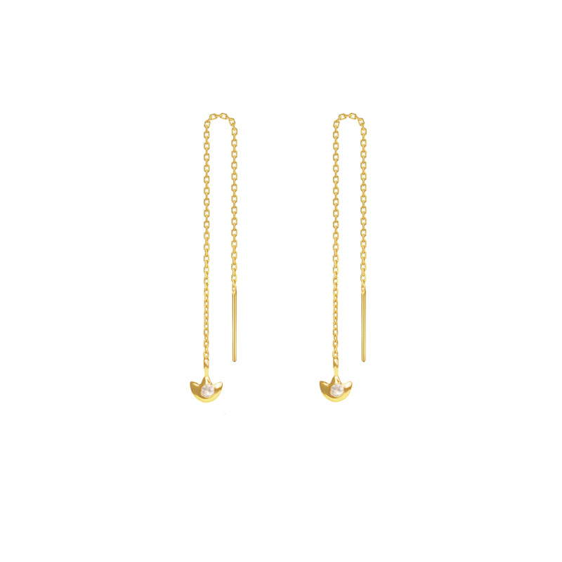 Boucles d'oreilles chainette lotus