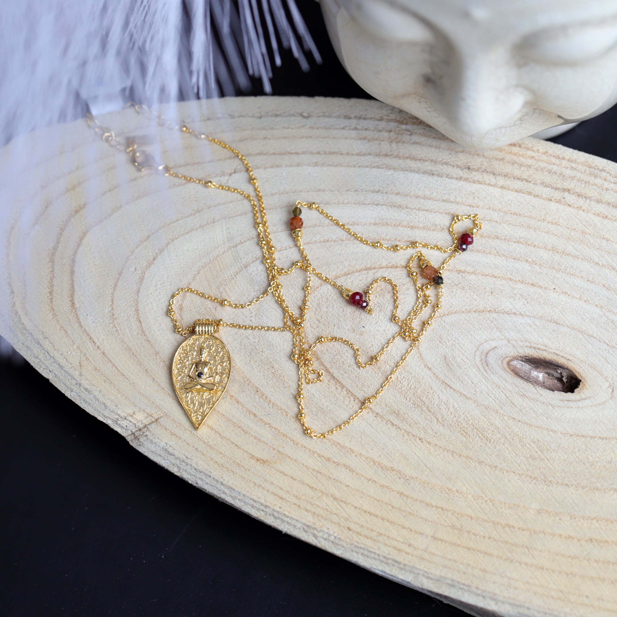 Collier Bouddha & Grenat