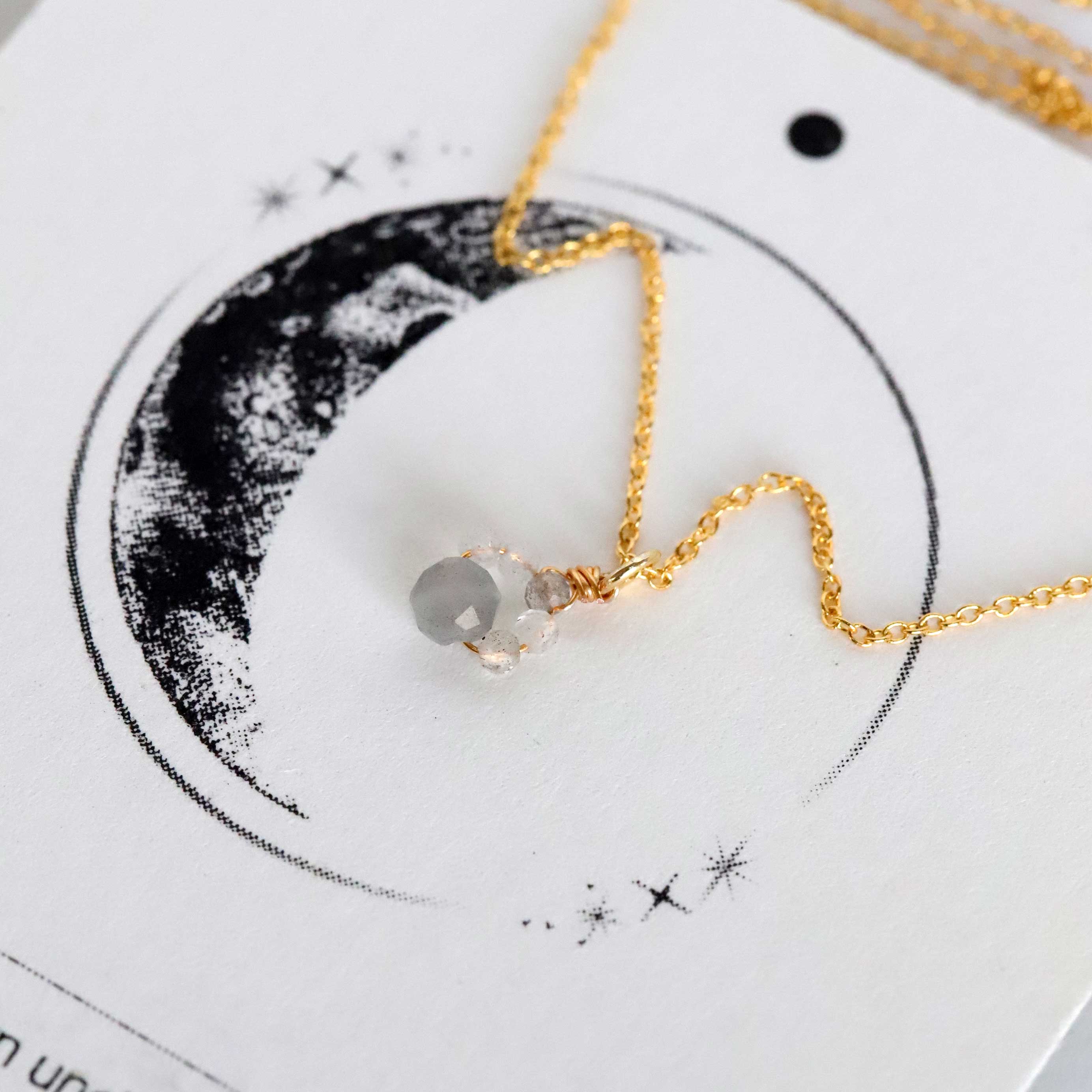 necklace with Labradorite pendant