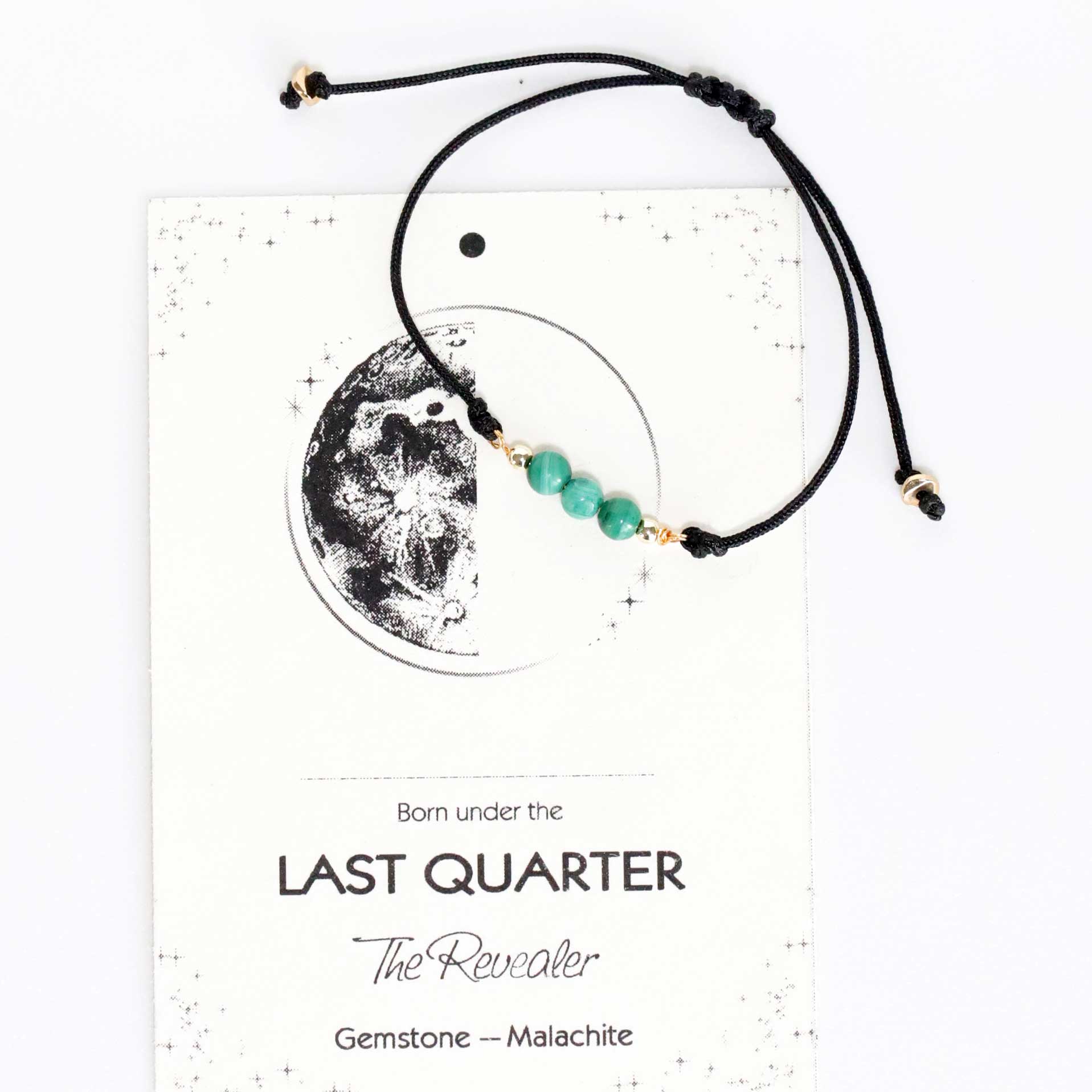 Cord Bracelet with Malachite