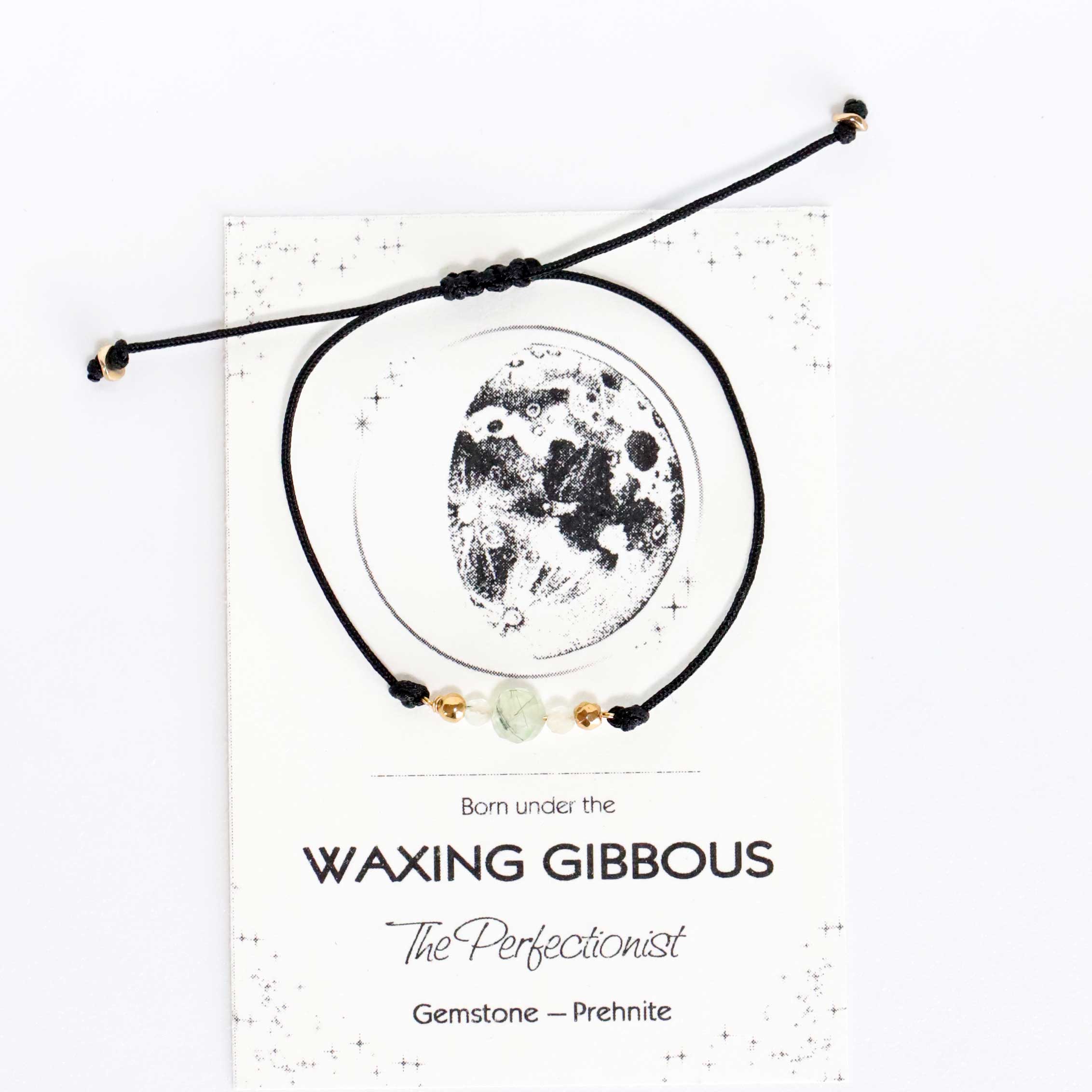 Cord Bracelet with Prehnite 