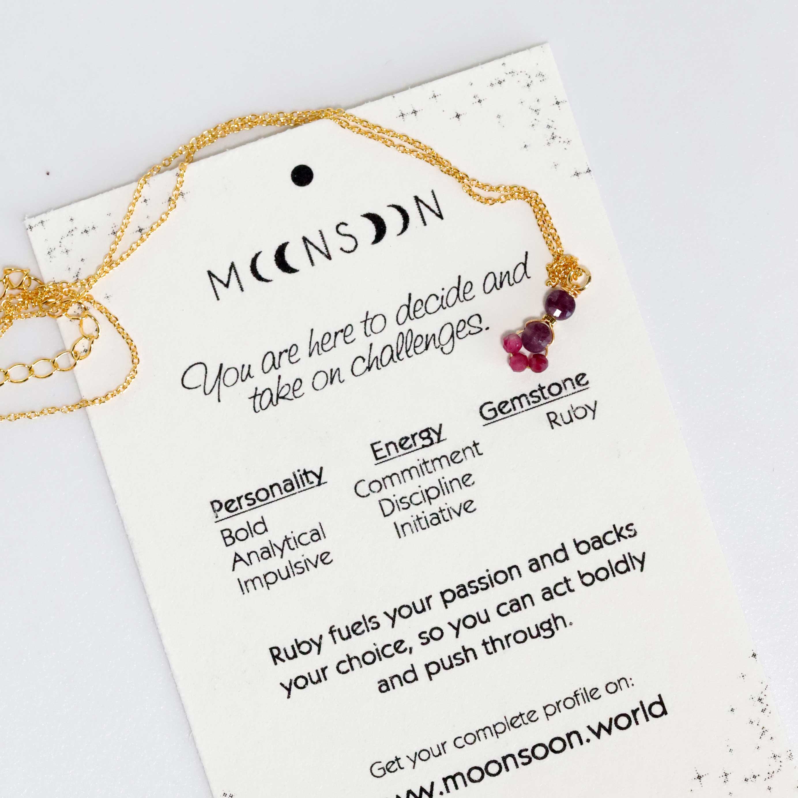 necklace with Ruby pendant