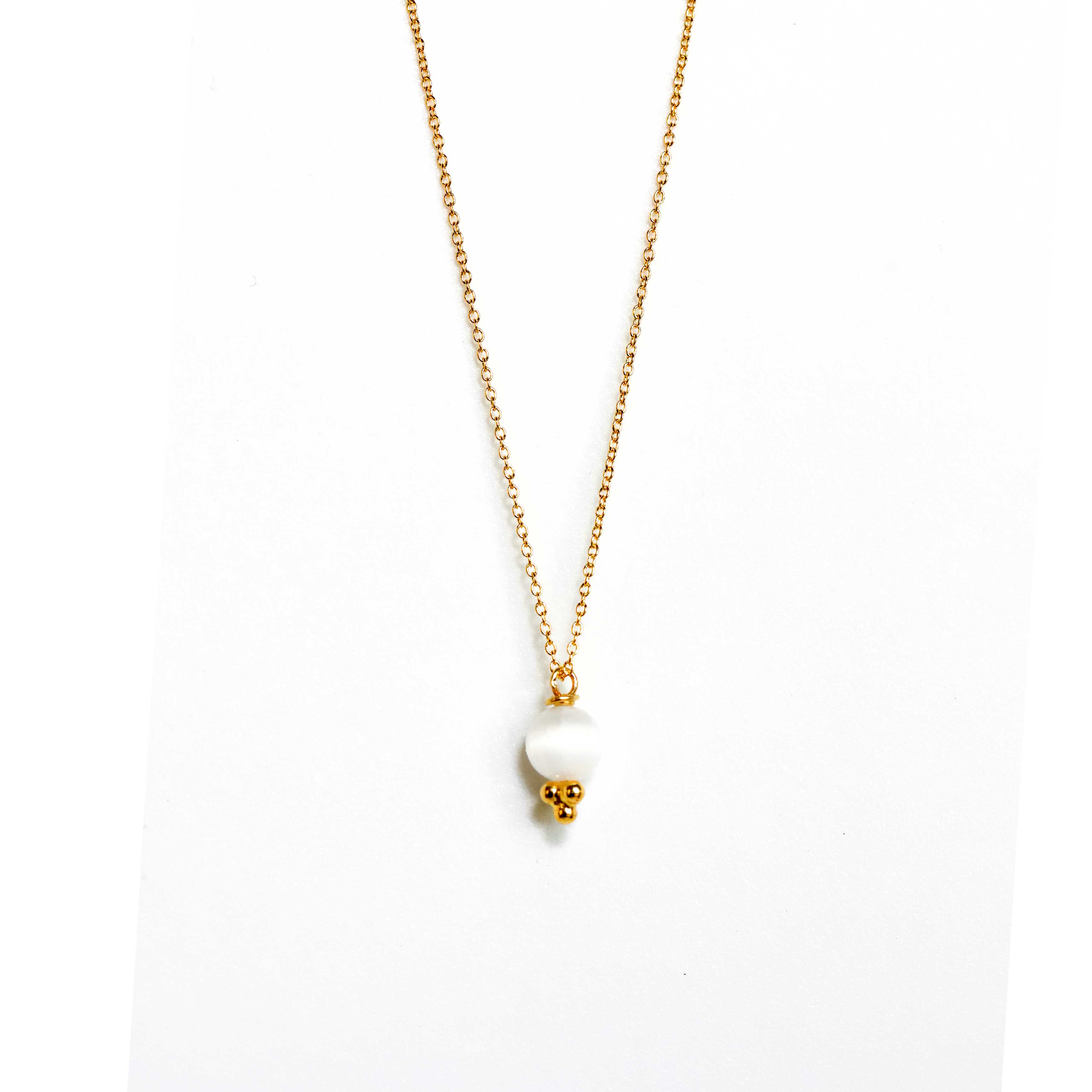 necklace with Selenite pendant