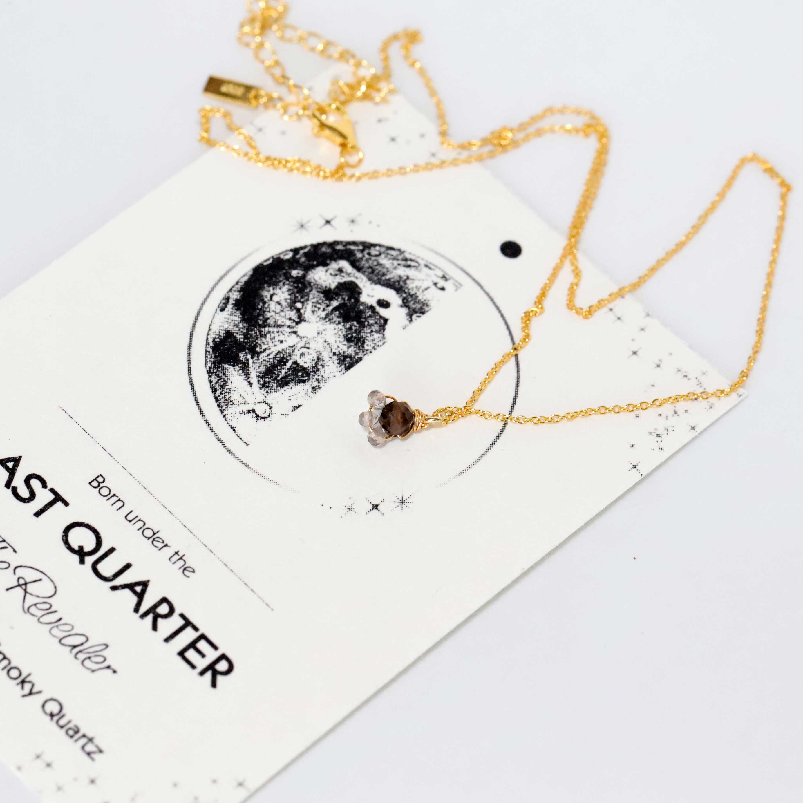 necklace with Smoky quartz pendant